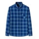 thumbnail image 1 of Camisa Hombre Camisa de manga larga para hombre Camisa de moda para hombre de talla grande informal a cuadros de lana de algodón (Light Blue, M-42), 1 of 4