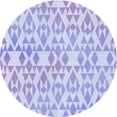 thumbnail image 1 of Ahgly Company Tapis Rond Lavable en Machine Intérieur Transitionnel Bleu Céleste, 4 Pieds Rond, 1 of 7