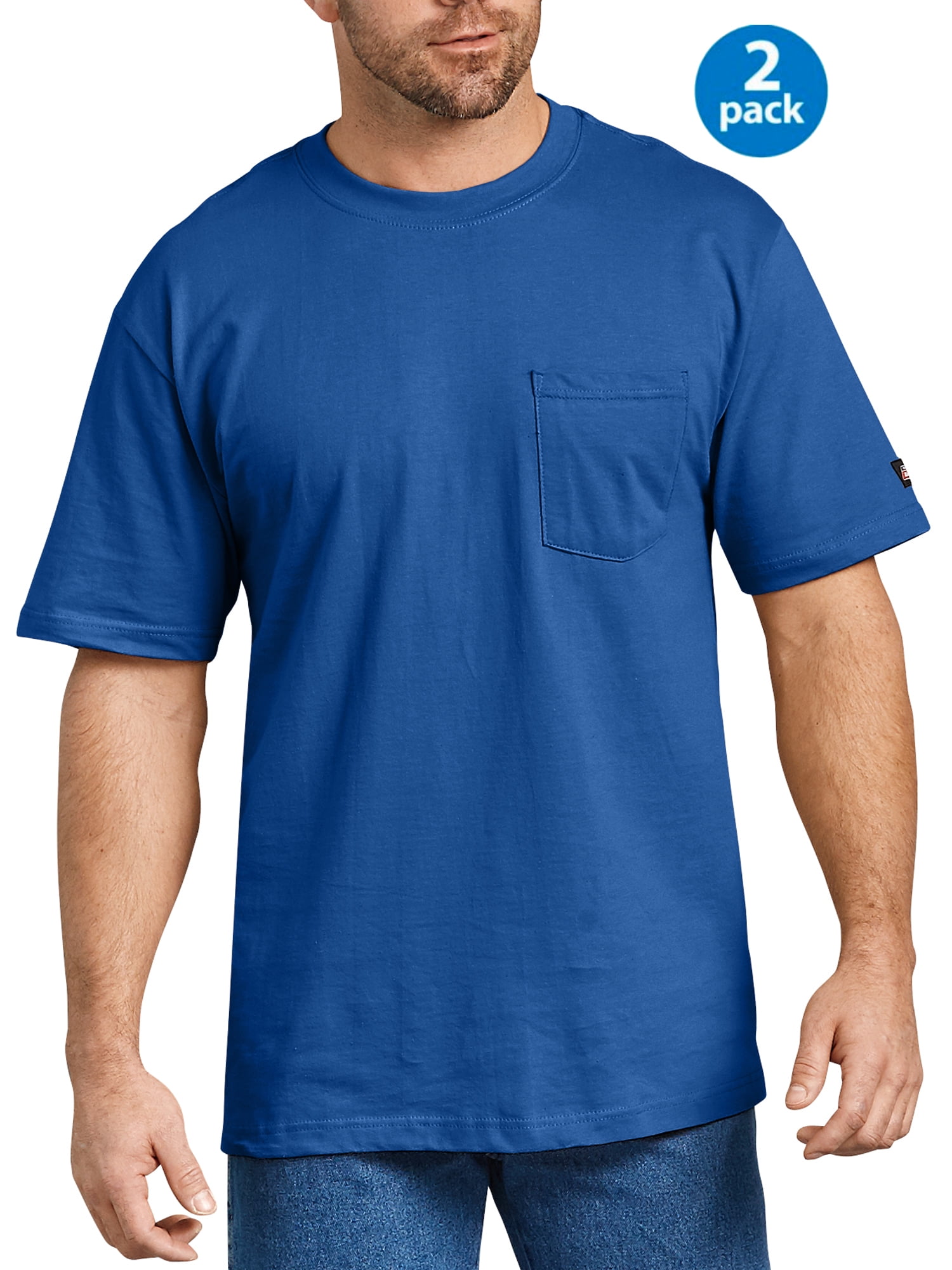 Genuine Dickies - Big Men's Short Sleeve Heavy Weight Pocket T-Shirt, 2 ...