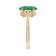 thumbnail image 3 of ANGARA Natural Oval Solitaire 2.25 ct Emerald Cocktail Ring in 14K Rose Gold for Women (Size-10x8mm) | May Birthstone, Birthday, Anniversary, Jewelry Gift for Women | Natural Emerald Ring, 3 of 9