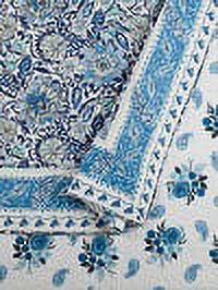 Dena Home Blue Bisou Floral 3-Piece Quilt Set, King