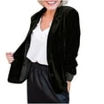 thumbnail image 2 of New Trendy!Homenesgenics Clothes under $5.00 Women Cozy Retro Long Sleeve Velvet Solid Buttons Pokets Jacket Cardigan Loose Coat Top/Black XL, 2 of 2