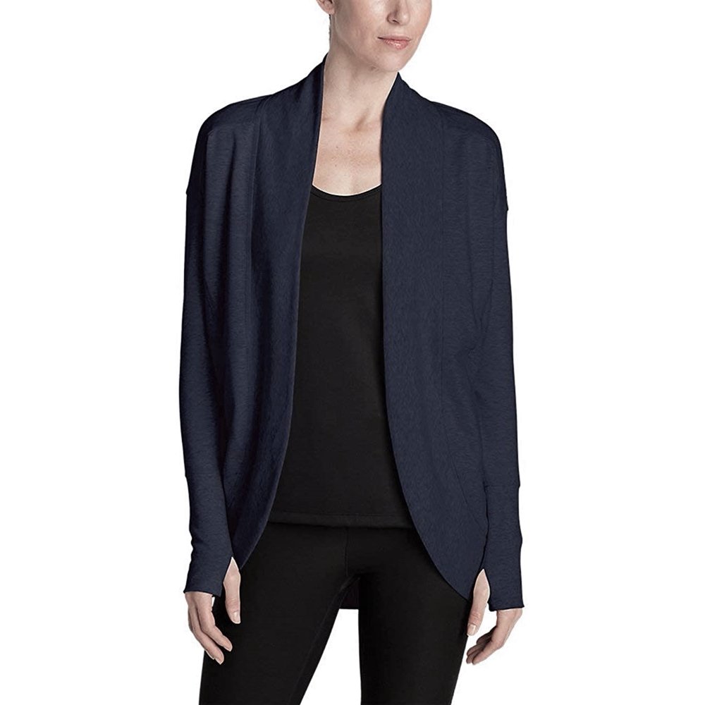 Eddie Bauer Eddie Bauer Ladies' Wrap Cardigan, Midnight Heather Blue