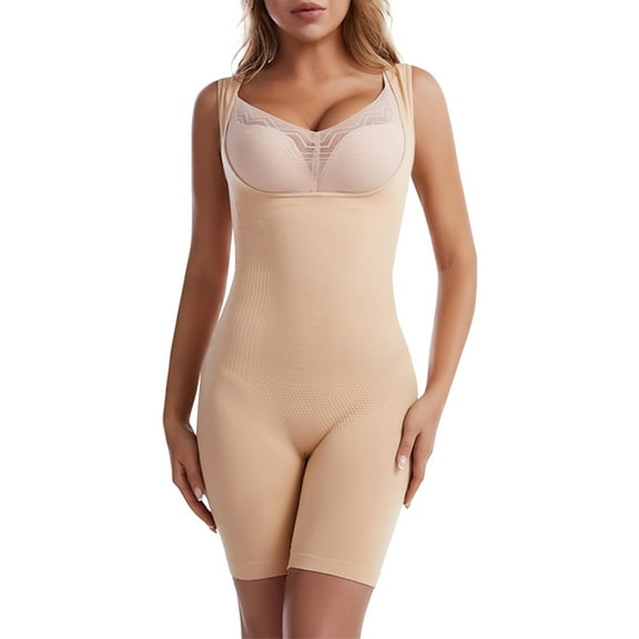 Baberdicy Shapewear Tummy Control Womens Summer Backless Sleeveless Sport Short Pant Strap Jumpsuit Rompers Underwear Women