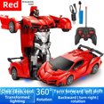 thumbnail image 1 of Voiture Robot Transformable Télécommandée 24 cm pour Enfants 4-6 Ans : Morphing Automatique à une Touche, Lamborghini Rouge, Plastique Durable, Télécommande à Poignée, 1 Pile Rechargeable – Améliore la Coordination et Parent-Enfant, 1 of 6