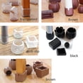 thumbnail image 2 of Tapas de silicona para patas de silla, 20 piezas de tapas protectoras para el suelo de las patas de las sillas, correas de silicona con almohadillas de fieltro para proteger los suelos de resbalones, 2 of 5