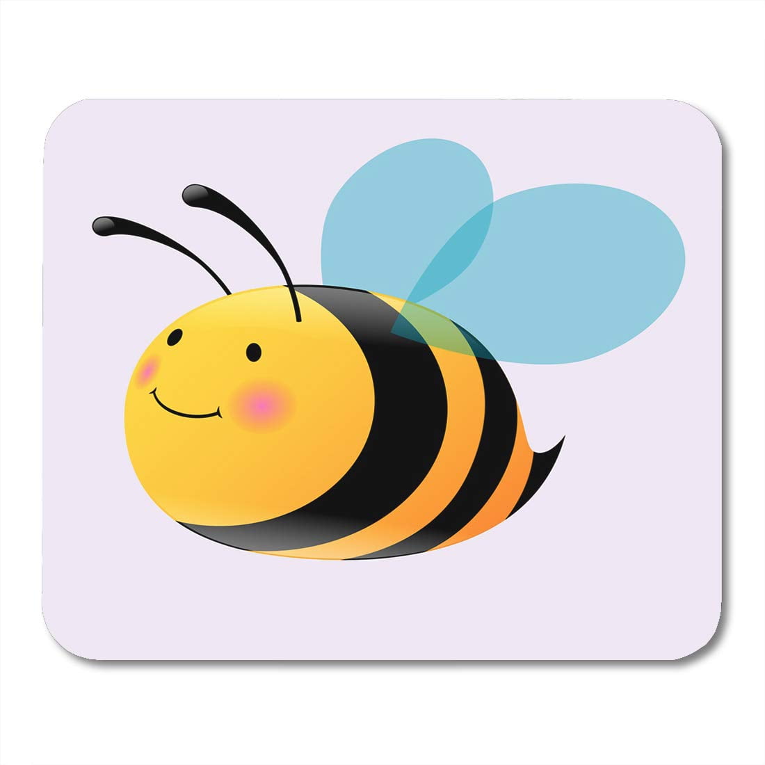 SIDONKU Wings Black Cartoon Cute Baby Bee Yellow Character Flying Mousepad Mouse Pad Mouse Mat 9x10 inch SIDONKU Wings Black Cartoon Cute Baby Bee Yellow Character Flying Mousepad Mouse Pad Mouse Mat 9x10 inch