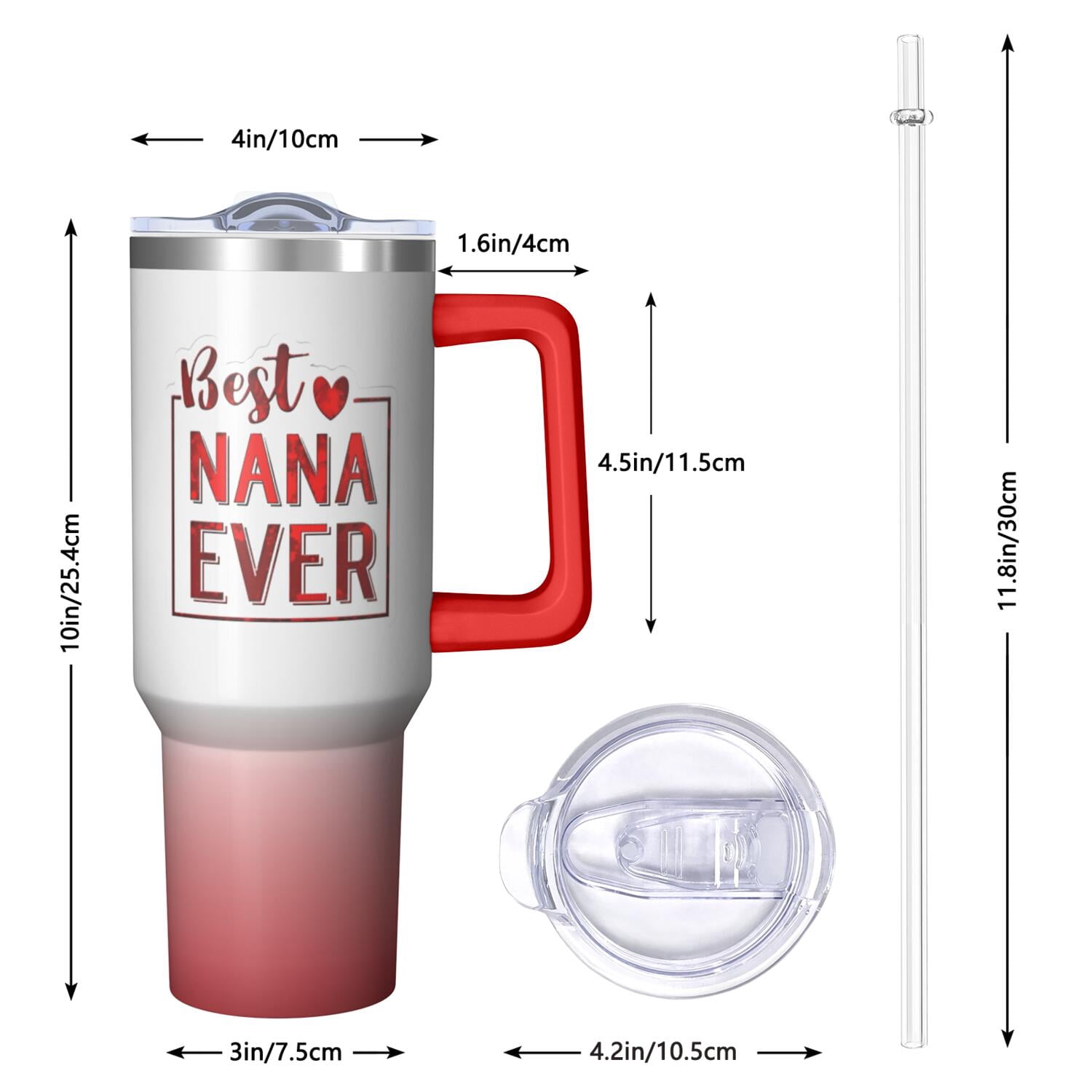 Nana Gifts for Women Grandma on Mothers Day! 40oz Tumbler with Lid from Granddaughter, Insulated Travel Cup, Birthday Christmas Gift Idea for Her