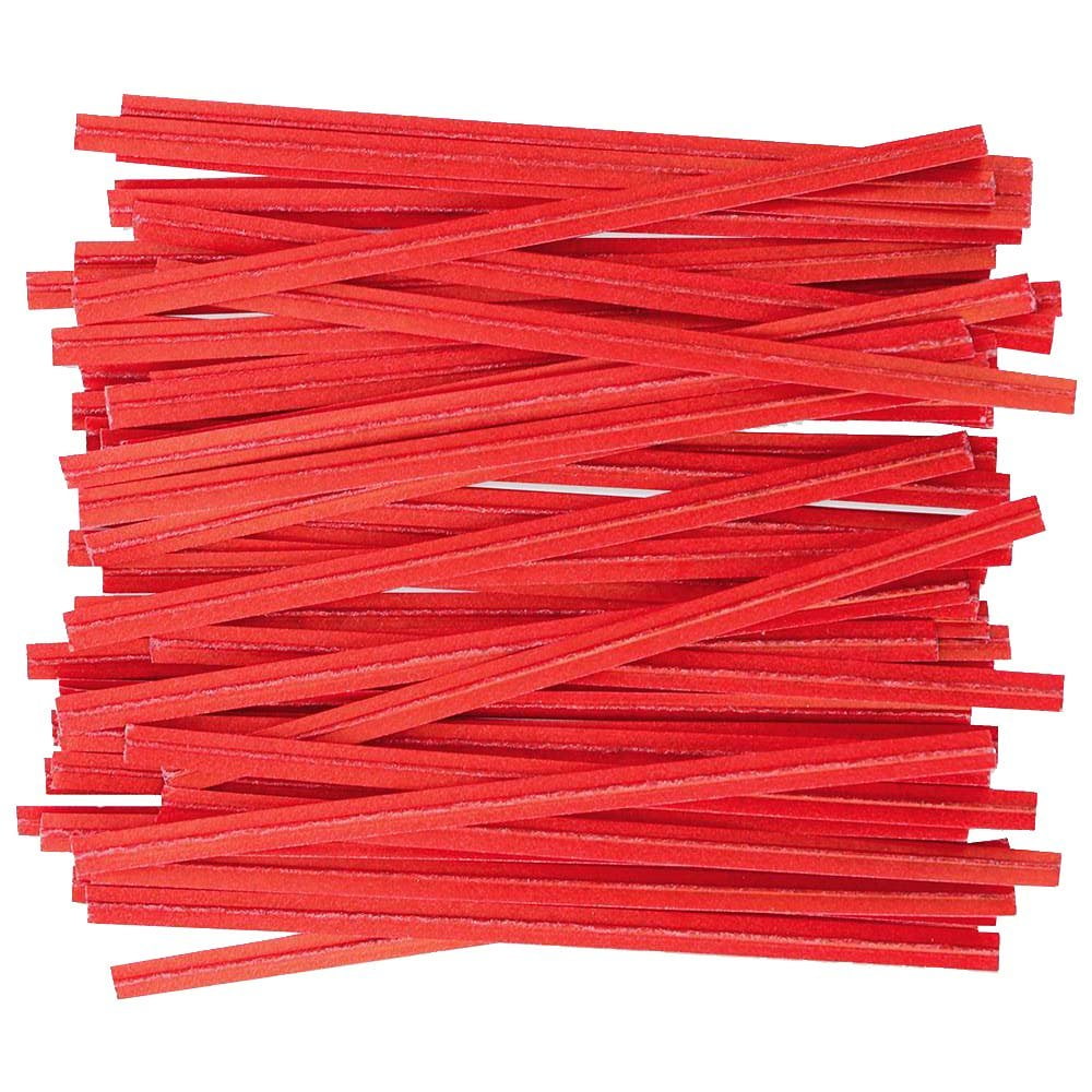 Pack of 2000 Paper Twist Ties 5" Standard RedColored Twist Ties 5 for