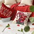 thumbnail image 5 of Valentine''s Day Hello Valentine Love Forever Gnome Throw Pillow Covers, 18 x 18 Inch Holiday Anniversary Wedding Cushion Case Decoration for Sofa Couch Set of 4, 5 of 6