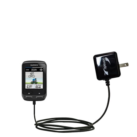 Gomadic Intelligent Compact AC Home Wall Charger suitable for the Garmin EDGE 510 - High output power with a convenient, foldable plug design - Uses T