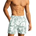 thumbnail image 4 of XDZJLR Big And Tall Mens Casual Shorts Casual Beach Shorts Comfort Relaxed Fit Lightweight Swim Trunks With Pockets Mens Shorts Athletic Mint Green L, 4 of 4