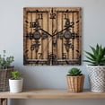 thumbnail image 6 of Farmhouse Brown Wooden Wall Clock Silent Non Ticking, Rustic Wooden Historical Barn Door Plank Square Wall Clocks Battery Operated, Decor Clock for Home Office, Living Room, Kitchen, 12 Inch, 6 of 9