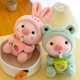 thumbnail image 2 of 可爱奶茶猪猪毛绒玩具批发变身猪玩偶布娃娃外贸猪公仔 跨境小猪Orange坐高52厘米品质保证 Deng Xun unisex, 2 of 2