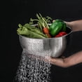 thumbnail image 4 of Cuenco para lavar arroz 2 Tazones Inoxidable Para Lavar Arroz, Versátiles, 10,24 X 4,92 Pulgadas., 4 of 6