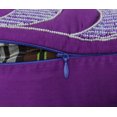 thumbnail image 1 of S4Sassy Decor Hand Beaded Pillow Case Cover Purple Satin Square Cushion Cover Throw 12 x 12, 1 of 1