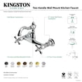 thumbnail image 7 of Kingston Brass KS3255AX Vintage Double-Handle Wall-Mount Bridge Kitchen Faucet, Oil Rubbed Bronze, 7 of 7