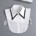 thumbnail image 1 of Cuello falso para mujer Cuello de camisa de pata de gallo Cuello de camisa largo para mujer Otoño e invierno Cuello de camisa de moda que combina con todo Cuello de camisa de mujer, 1 of 6