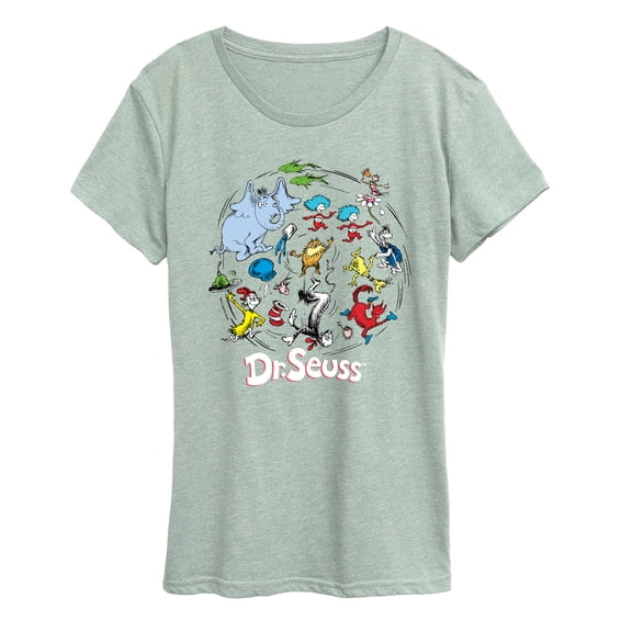 Dr. Seuss - Character Collage - Women's Short Sleeve Graphic T-Shirt