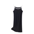 thumbnail image 2 of Elvqul Nightgowns for Women Under $10 Cotton Sleeveless Slip Black Long Nightgowns, 2 of 4