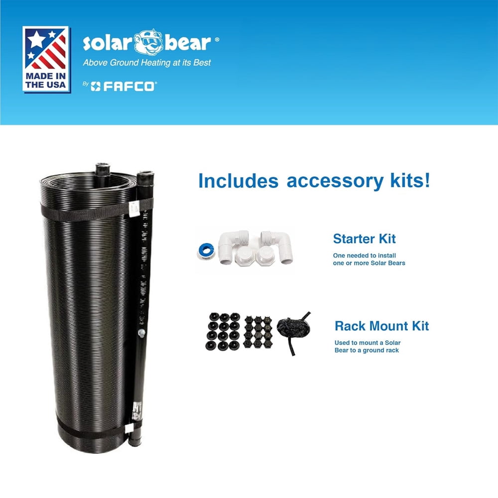 Fafco Solar Bear 3' x 9" x 20" Panel with Starter Kit & Rack Mount