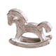 thumbnail image 3 of Caballo mecedor de madera para decoración de mesa, pequeño, adorno para centro de mesa, decoración artística Blanco, 3 of 9