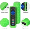 thumbnail image 4 of (Pack of 2) Remote Cover Case for Roku TV Remote Control/Silicone Protective Sleeve Skin - Glow in The Dark (Green/Blue), 4 of 7