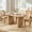 Natural Oak, variant on KeyWhat 63" Oval Dining Table for 4-6 People, Modern Farmhouse Kitchen Table with Fluted Base, Wood Luxury Table for Gathering, Kitchen, Dining Living Room, Natural Oak