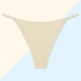 thumbnail image 3 of huanledash Women Panties Triangle Shape Solid Color Soft Low Waist Intimate Anti-septic Adjustable Straps Seamless Stretchy G-string for Inner Wear, 3 of 7