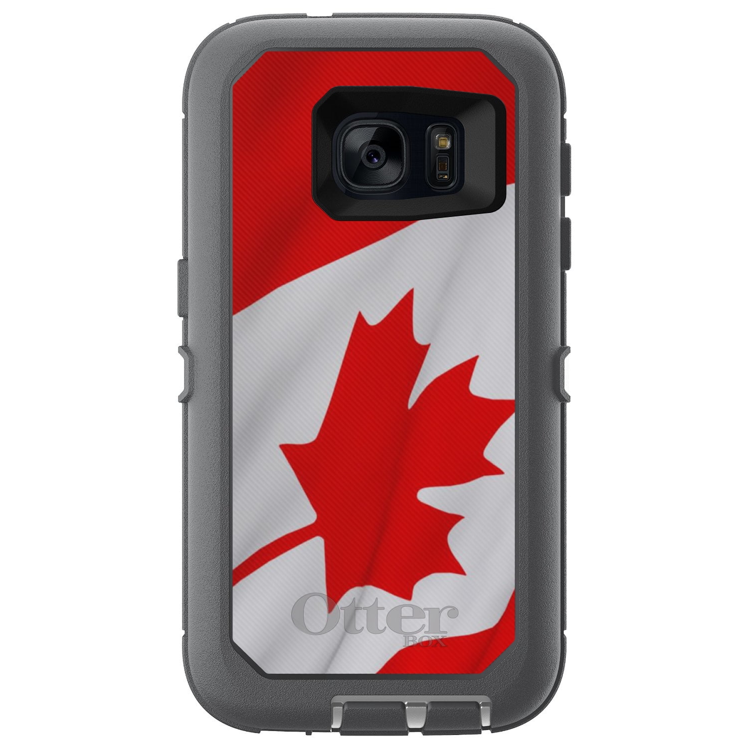 DistinctInk Custom Grey OtterBox Defender Series Case for Samsung Galaxy S7 Red...