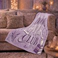 thumbnail image 6 of Book Lover'S Typographic Library Theme Purple Hardcover Books, Cozy Friendship Quote Scene, Warm Flannel Blanket for Living Room and Reading Nook, Art Lovers Friendship Gift, Artistic Home Decor, 6 of 9