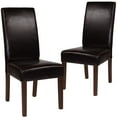 thumbnail image 1 of 2 Pk. Greenwich Series Brown LeatherSoft Parsons Chair, 1 of 9