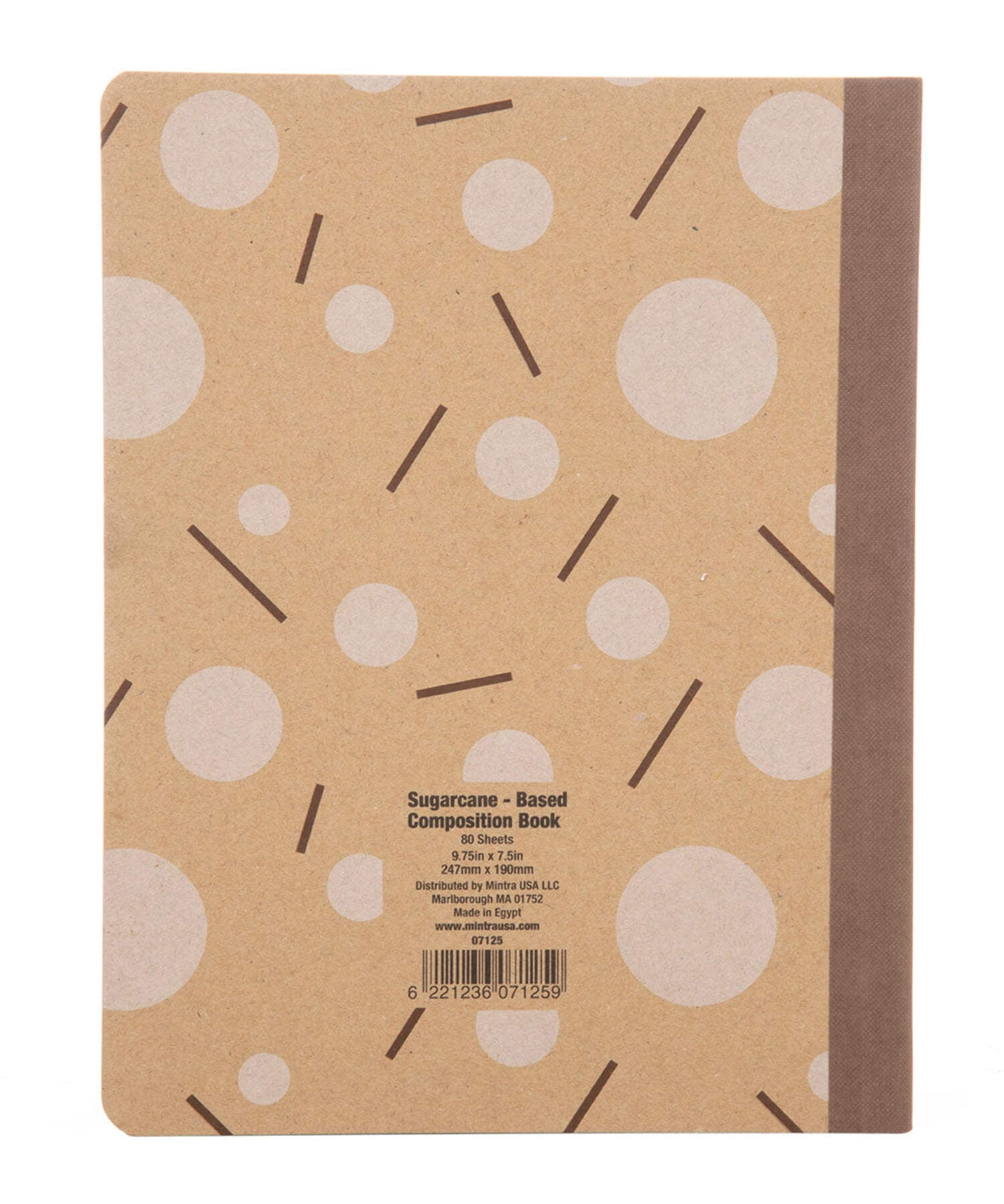 100% Recycled Kraft Composition Book (3 Pack) - Designs - 7.5in x 9.5in (07124)
