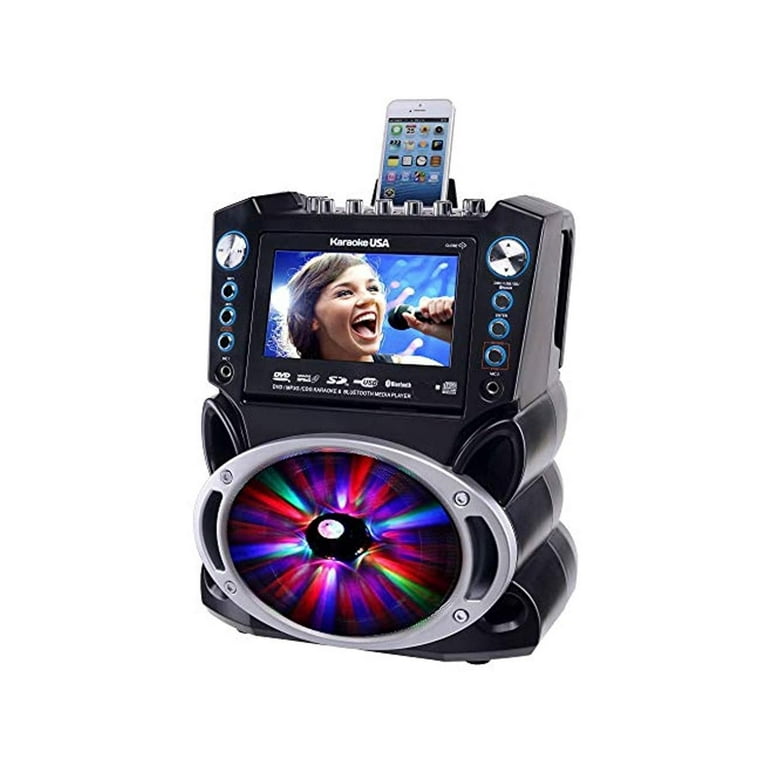 GF844 DVD/CDG/MP3G Karaoke Machine with 7 TFT Color Screen with Record and  Bluetooth