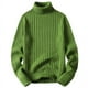 thumbnail image 5 of Suéter de cuello alto trenzado de color sólido para hombre, suéter grueso de otoño e invierno versátil para hombre, camisa de fondo, suéter de hombre de moda, 5 of 5