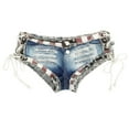 thumbnail image 3 of Women's High Waisted Stretchy Casual Summer Shorts New Sexy Pants Low Waist Sexy Perforated Nightclub Flowy Shorts S-2XL, 3 of 5