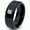 Black Bevel Polish Tungsten, variant on Tungsten New Mexico The Land of Enchantment State Band Ring 8mm Men Women Comfort Fit Black Dome Brushed Polished