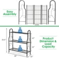 thumbnail image 2 of Gymax 3-Tier Metal Plant Stand Elegant Scrollwork Pattern Flower Display Shelf, 2 of 10