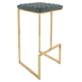 thumbnail image 6 of LeisureMod Quincy Stitched Leather Gold Metal Bar Stools - Modern, Comfortable, and Durable Bar Seating for Kitchen, Home Bar, and Dining Areas in Peacock Blue Set of 2, 6 of 10