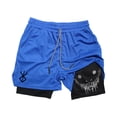thumbnail image 2 of Berserk-pantalones cortos deportivos 2 en 1 para hombre, Shorts de secado rápido para correr, entrenamiento de gimnasio y Fitness, doble cubierta, Verano, 2 of 5