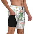 thumbnail image 2 of Fotbe Frog and Mushrooms Traje de Baño para Hombre – Shorts de Natación de Secado Rápido con Forro y Bolsillos-Large, 2 of 6