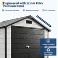 thumbnail image 5 of Garderth Plastic Outdoor Storage Shed With Floor,6x4FT Resin Shed With Window,Garden Shed,Waterproof Tool Shed With Lockable Door & 2 Vents & Sloped Roof For Patio,Lawn Mower,Bike & Tool, 5 of 9