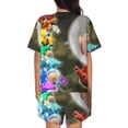 thumbnail image 3 of Lsque Pikmin Women's Short-Sleeved Pajama Set - 2 Piece Soft and Lightweight Sleepwear Set-Large, 3 of 9