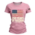 thumbnail image 6 of NMMUED 250 Years of Freedom 4th of July Shirts Women Patriotic American Flag Graphic Tee 1776-2026 Independence Day Summer Casual Womens T-shirt Pink XXL, 6 of 6