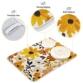 thumbnail image 3 of Yayeee Dish Drying Mat for Kitchen Counter 16"x18" Microfiber Absorbent Pad, Yellow Flowers, 3 of 7
