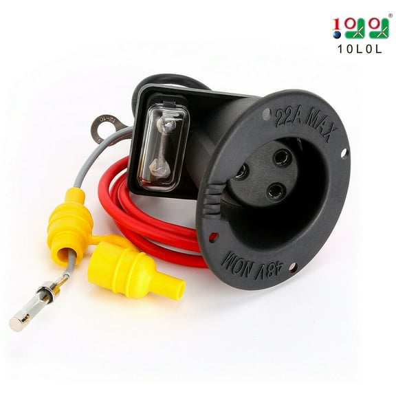 10L0L 48 Volt DC Charger Receptacle & Fuse Assembly for Club Car DS 2000-up 101802101