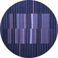 thumbnail image 1 of Ahgly Company Machine Washable Indoor Round Abstract Blue Contemporary Area Rugs, 8' Round, 1 of 4