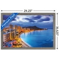 thumbnail image 3 of Cityscapes - Honolulu, Hawaii Wall Poster, 14.725" x 22.375", Framed, 3 of 3