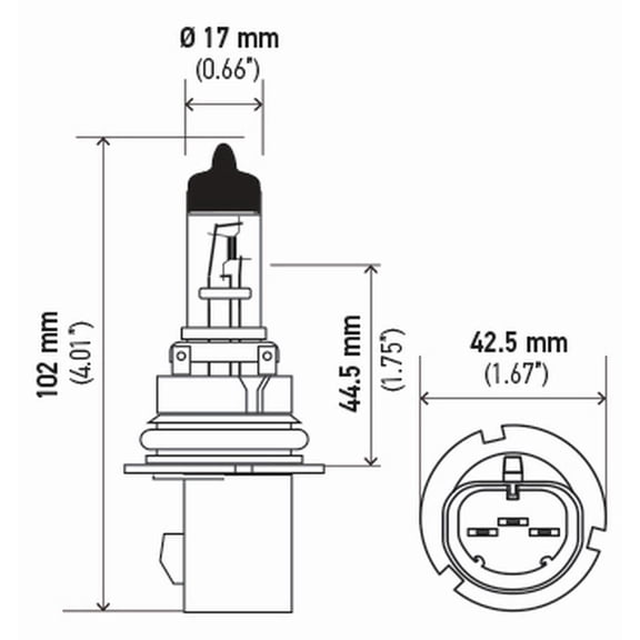 Hella 9007100/80WTB Headlight Bulb