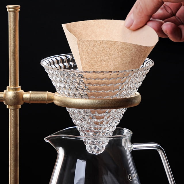 Filtros de café naturales Jadeshay 100 piezas V60 en cono de Papel color marrón
